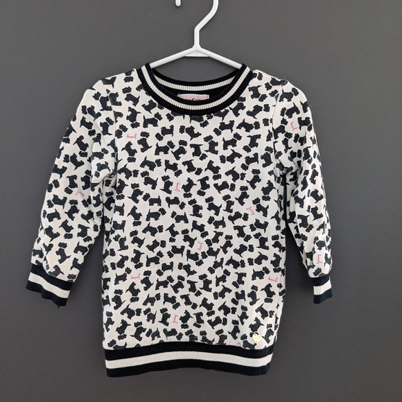Juicy Couture dog print black & white sweater - Picture 1 of 3